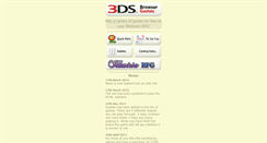Desktop Screenshot of 3dsbrowsergames.com